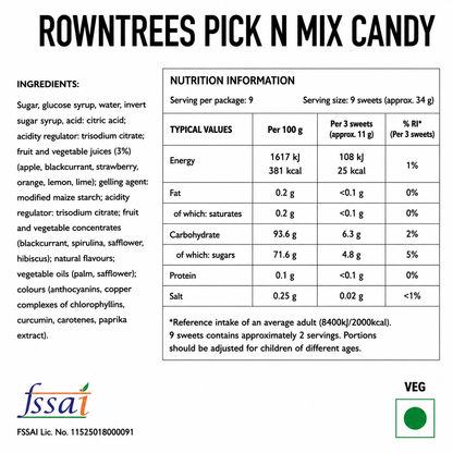 Rowntrees Pick N Mix Candy 120gm Imported From UK