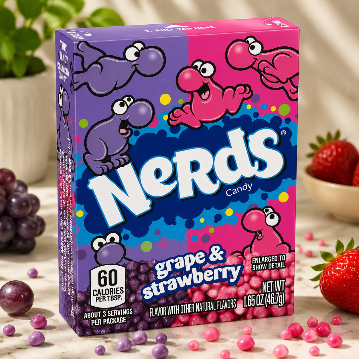 Wonka Nerds Strawberry And Grape Candy 47gm Imported From USA - Nosh Products