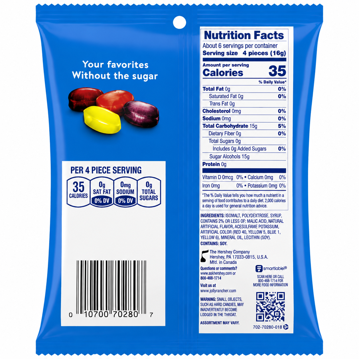 Jolly Rancher Sugar Free 104gm  Imported From USA - Nosh Products