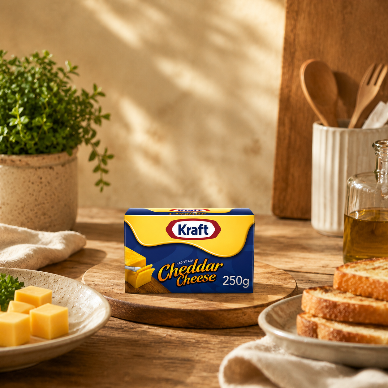 Kraft Cheddar Cheese Block 250gm Imported From USA - Nosh Products