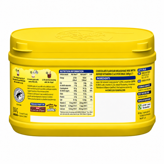Nesquik Chocolate Powder 300gm Imported From UK - Nosh Products