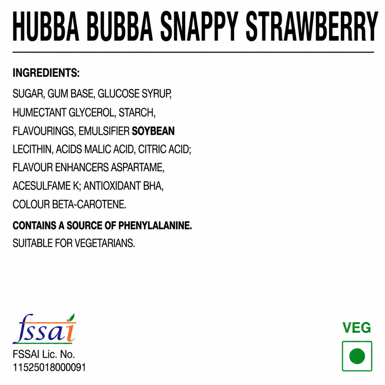 Hubba Bubba Tape Seriously Strawberry Chewing Gum 56gm Imported From USA/UK - Nosh Products
