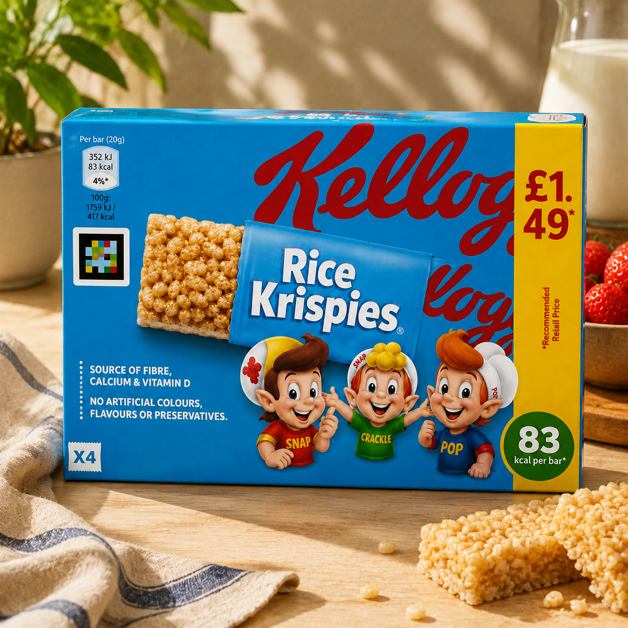 Kellogg's Rice Krispies Bar 150gm Imported From UK