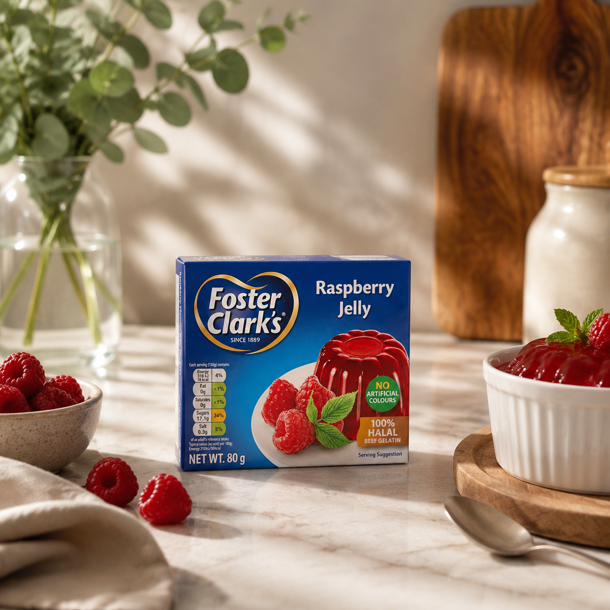 Foster Clark Jelly Raspberry 80gm Imported From UK - Nosh Products