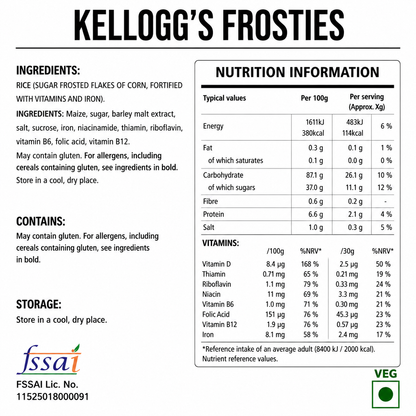 Kellogg's Frosties Cereal 500gm Imported From UK