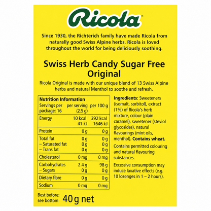 Ricola Original Mints 45gm Imported From UK - Nosh Products