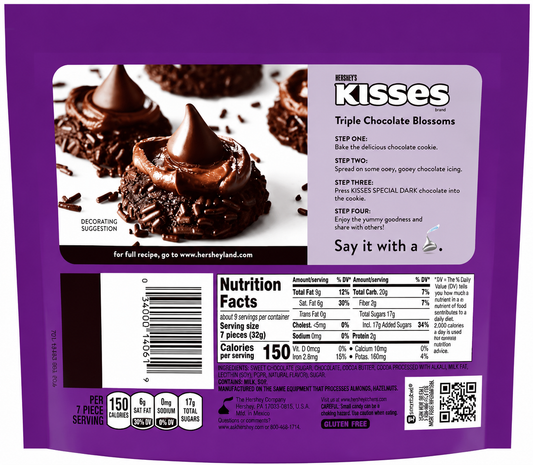 Hershey Kisses Special Dark Chocolate 306gm Imported From USA