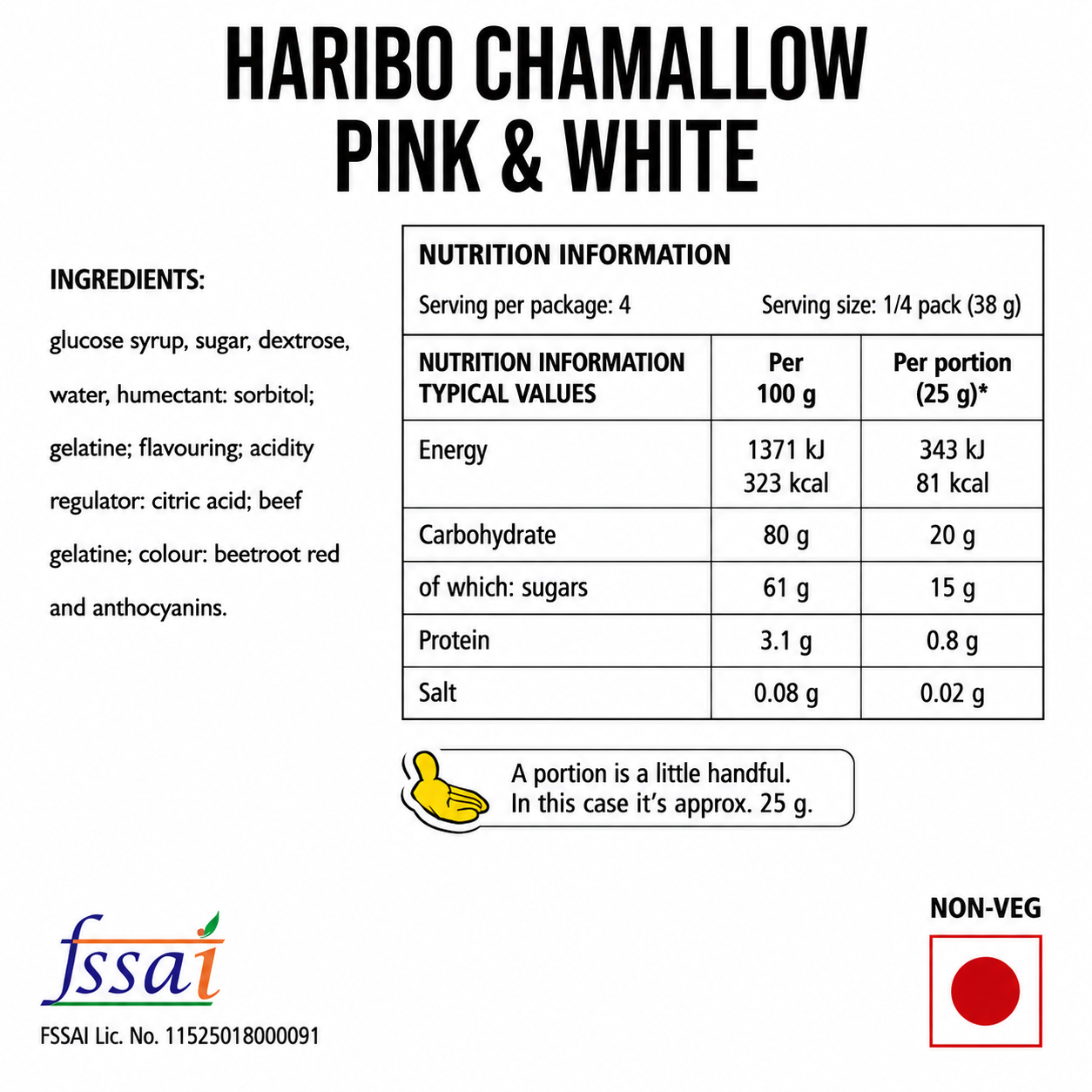Haribo Marshmallow Candy 140gm Imported From USA/UK - Nosh Products