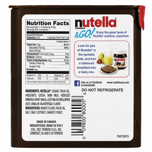 Nutella Go Spread And Stick 48gm Imported From USA - Nosh Products