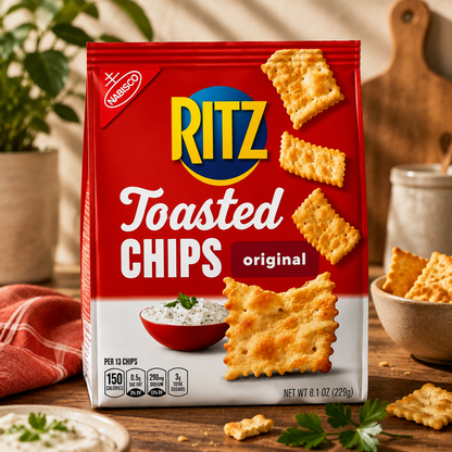 Ritz Toasted Chips Original 229gm Imported From USA - Nosh Products