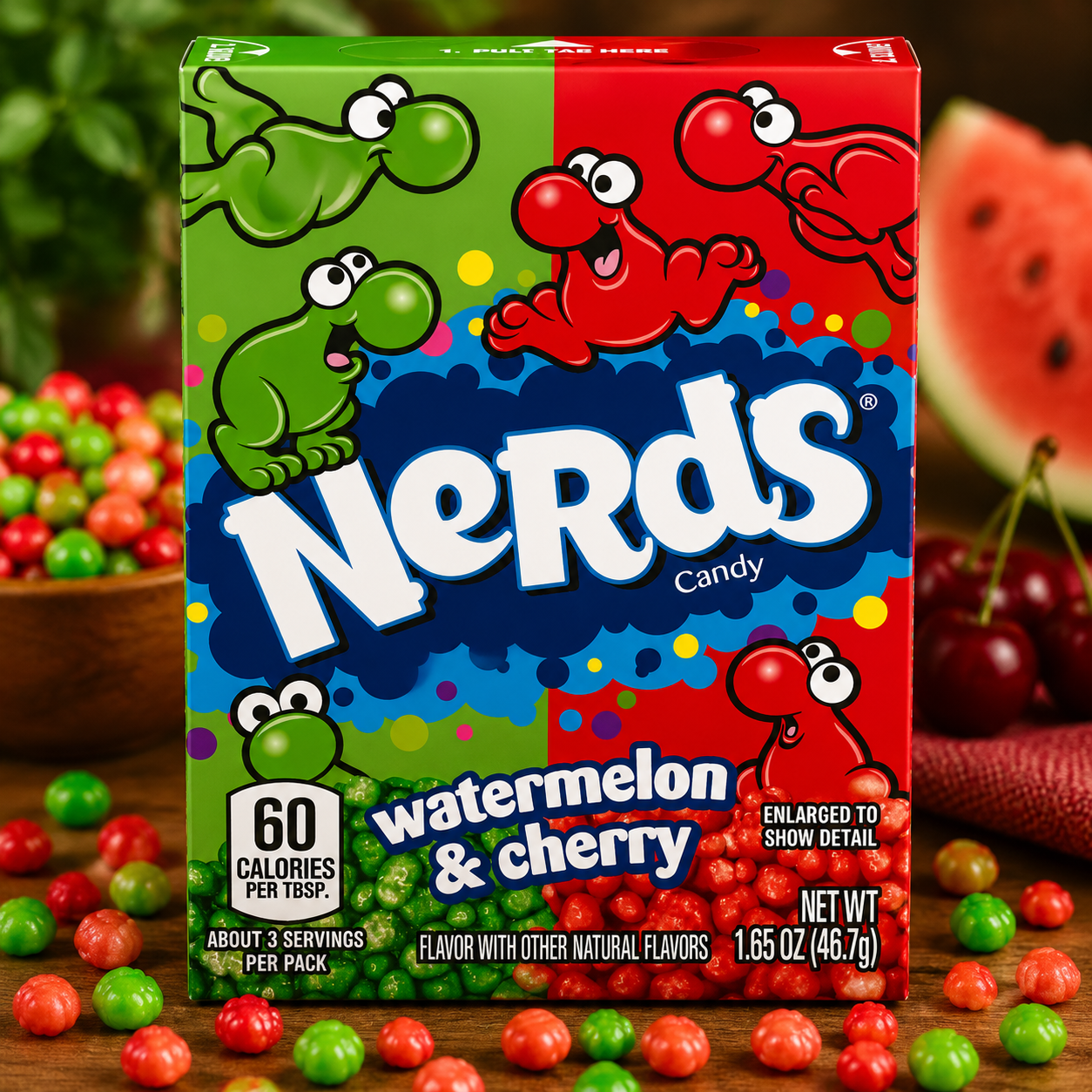 Wonka Nerds Watermelon And Cherry Candy 47gm Imported From USA