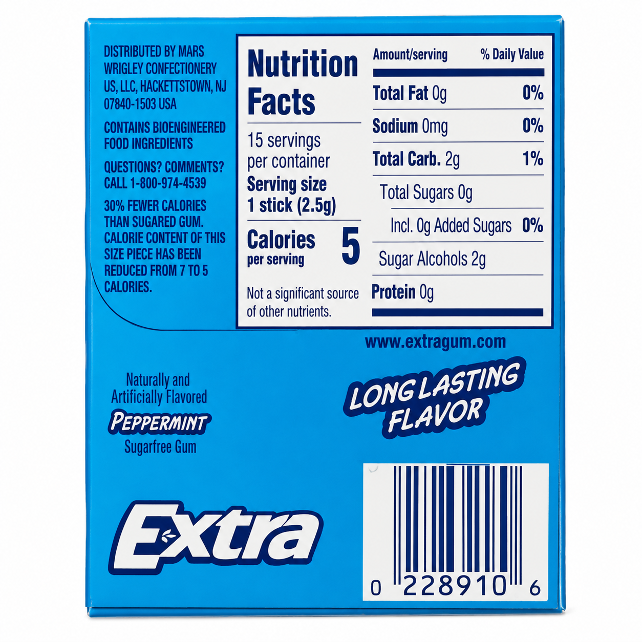 Extra Gum Peppermint Chewing Gum Imported From USA - Nosh Products