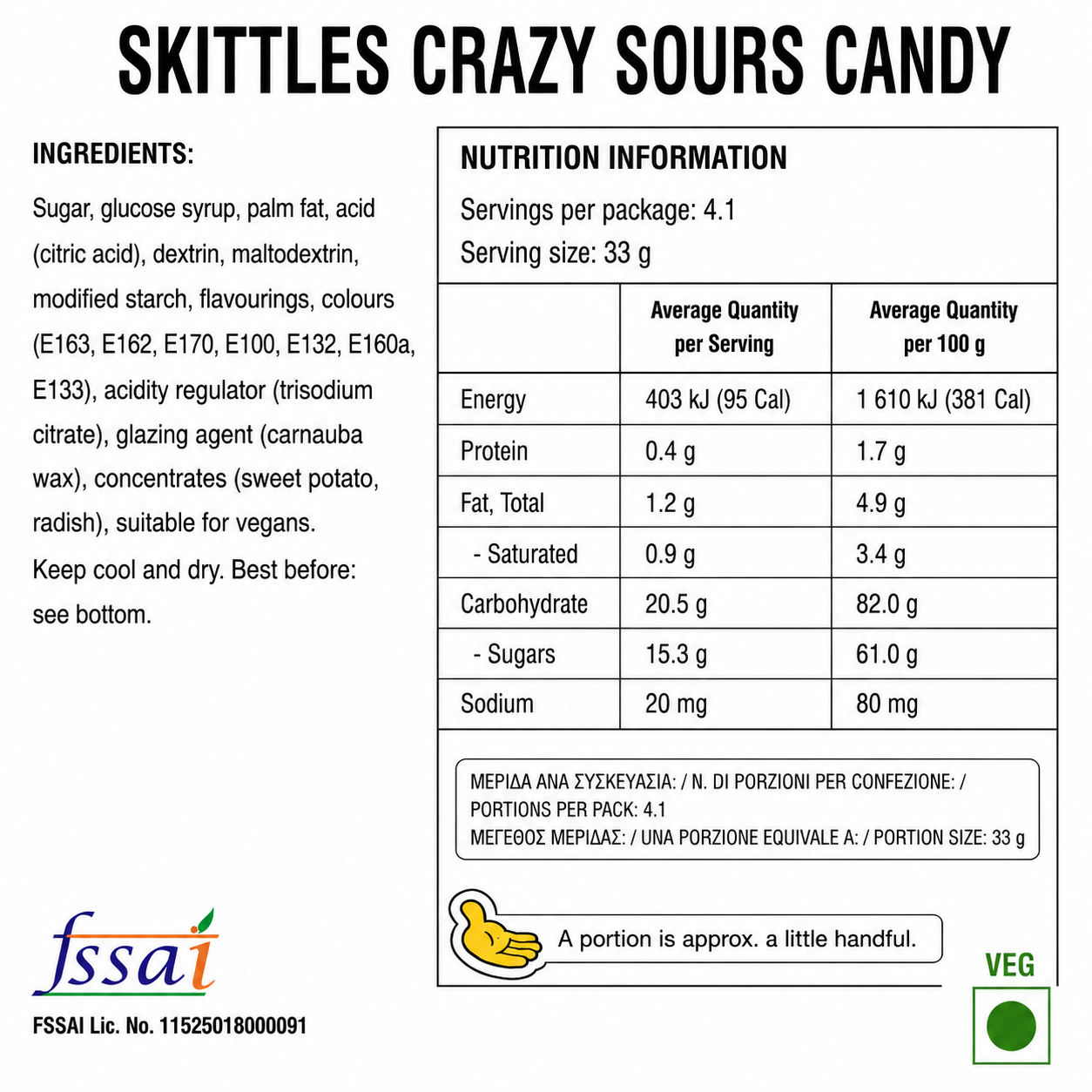 Skittles Crazy Sours Candy 136gm Imported From UK