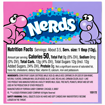 Wonka Nerds Strawberry And Grape Candy 47gm Imported From USA - Nosh Products