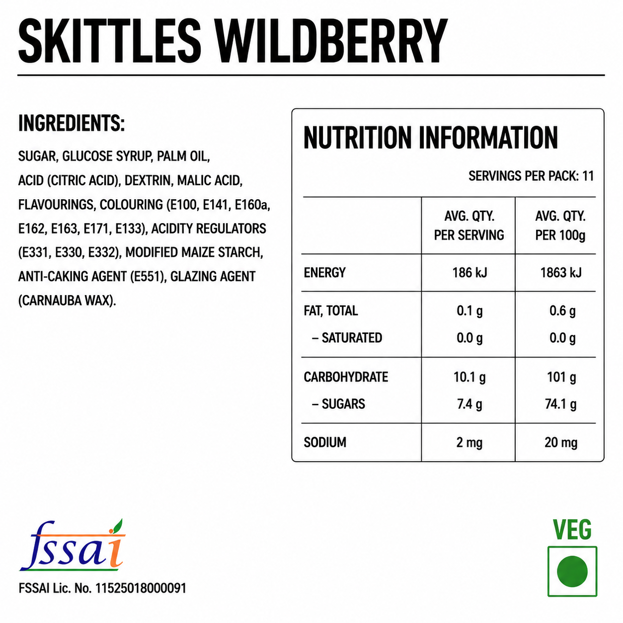 Skittles Wild Berry Candy 45gm Imported From UK