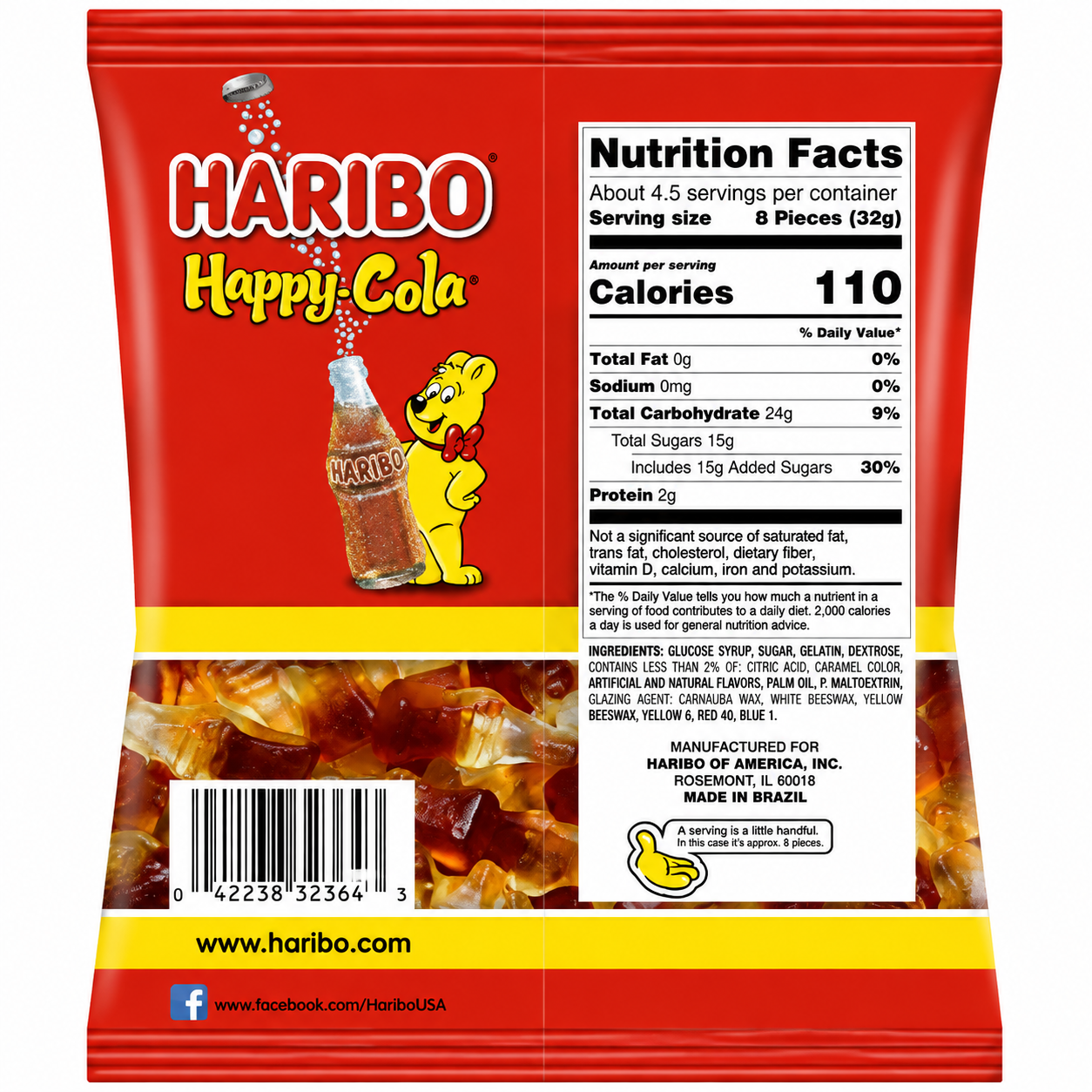 Haribo Happy Cola Candy 140gm Imported From USA/UK - Nosh Products