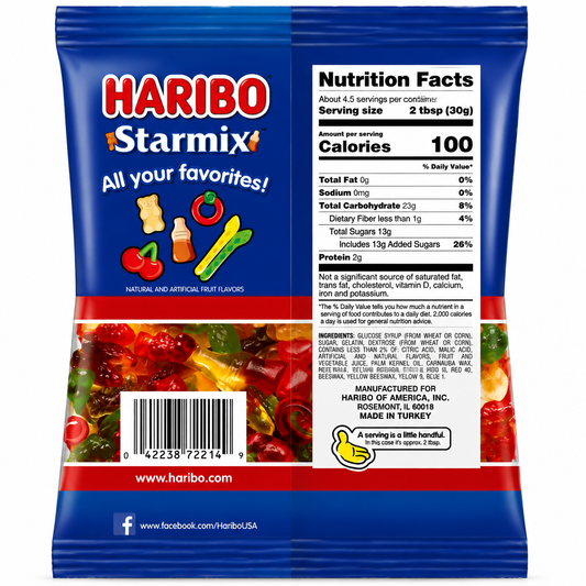 Haribo Starmix Candy 160gm Imported From USA/UK - Nosh Products