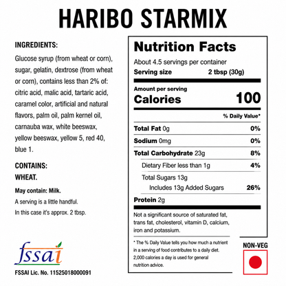 Haribo Starmix Candy 160gm Imported From USA/UK - Nosh Products