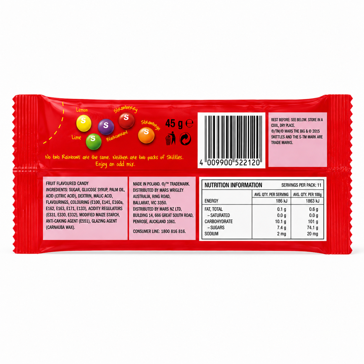 Skittles Fruit Candy 45gm Imported From UK