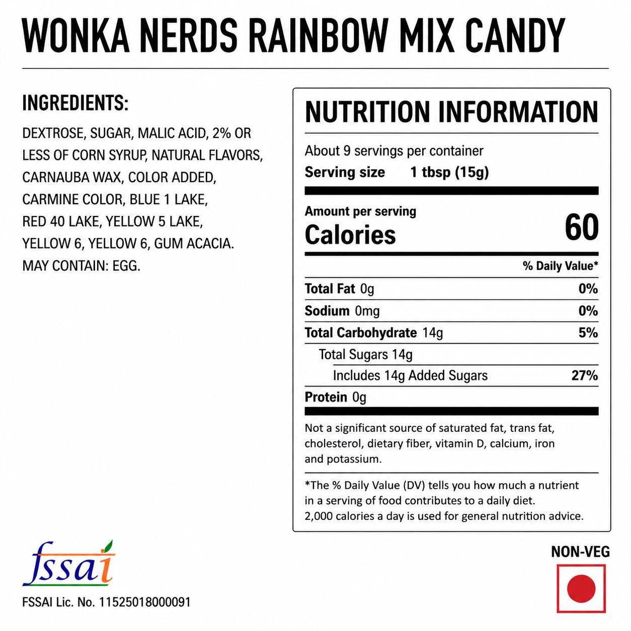 Wonka Nerds Rainbow Mix Candy 141gm Imported From USA - Nosh Products