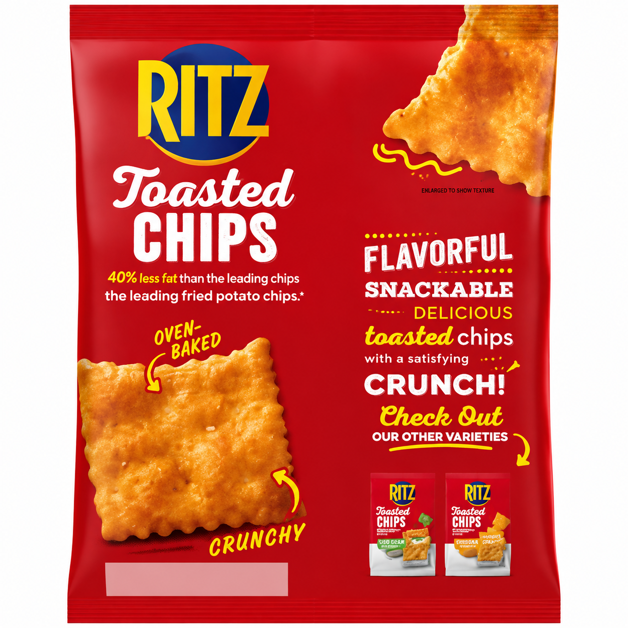 Ritz Toasted Chips Cheddar 229gm Imported From USA - Nosh Products