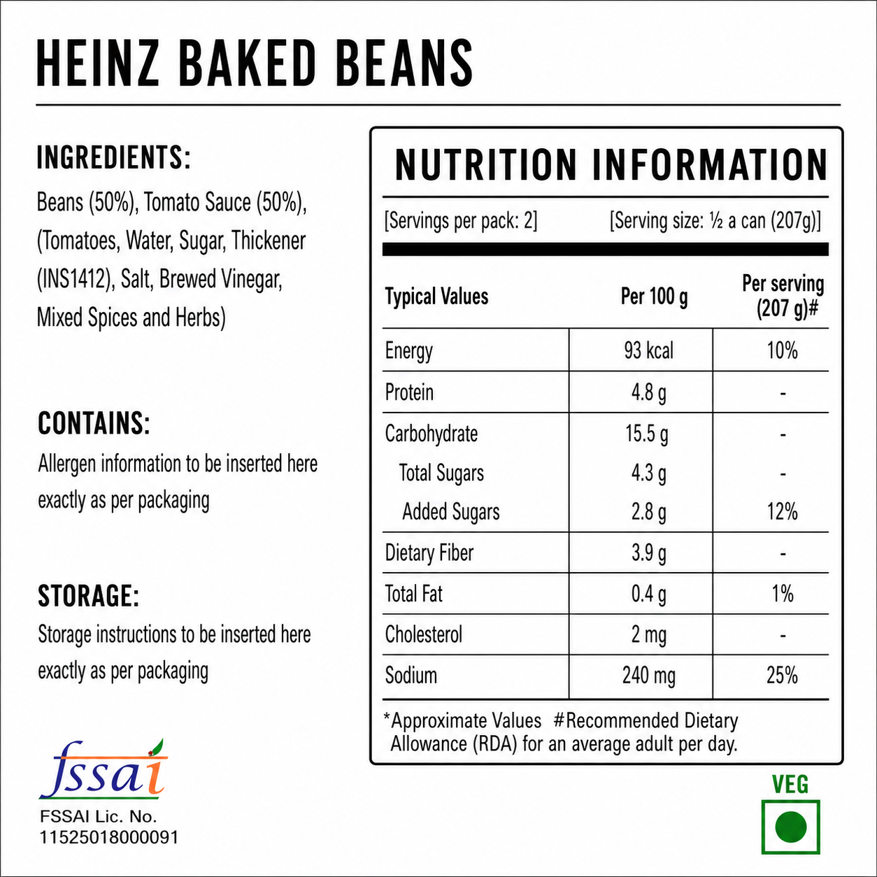 Heinz Baked Beans 415gm Imported From UK - Nosh Products