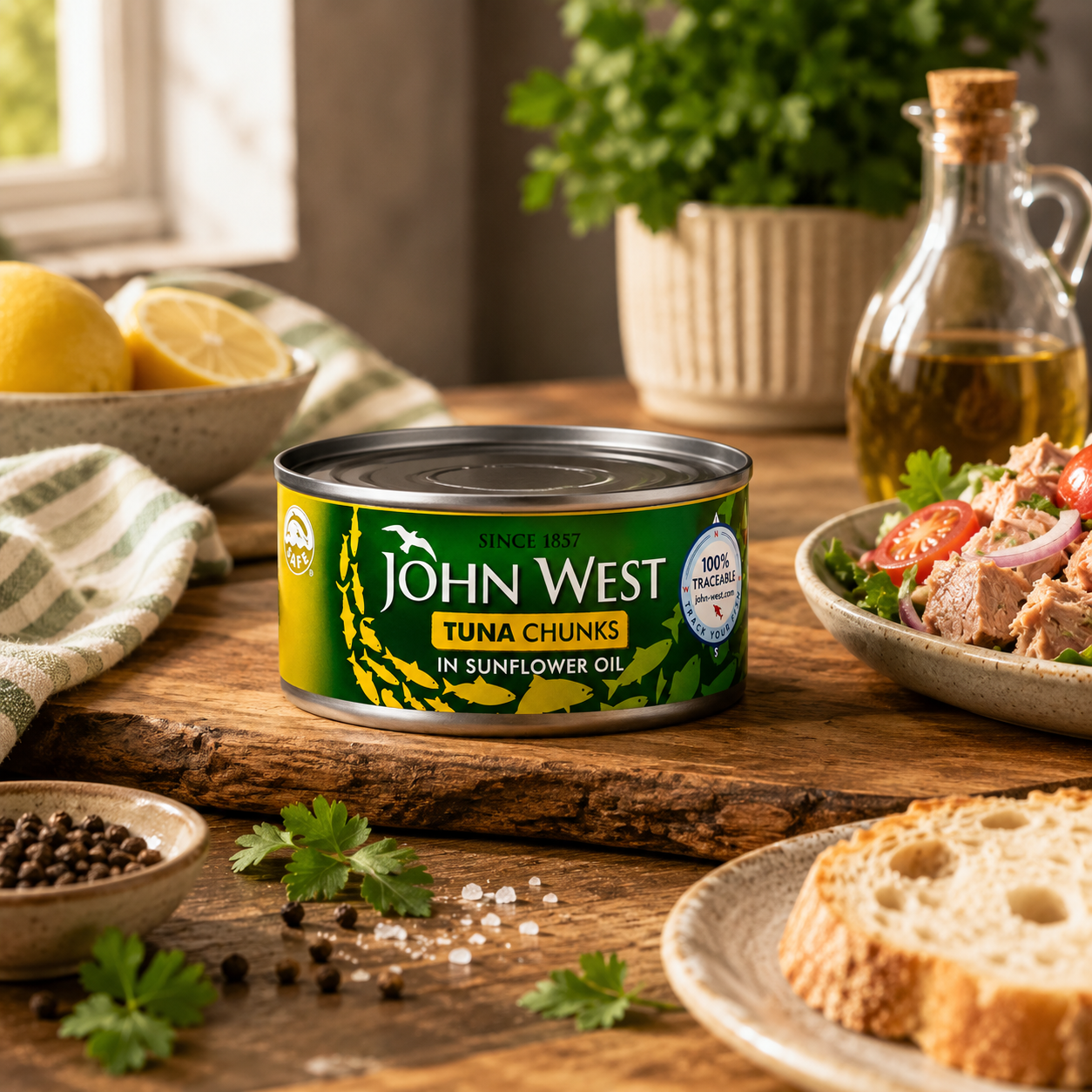 John West Tuna Sunflower Oil 160gm Imported From UK - Nosh Products