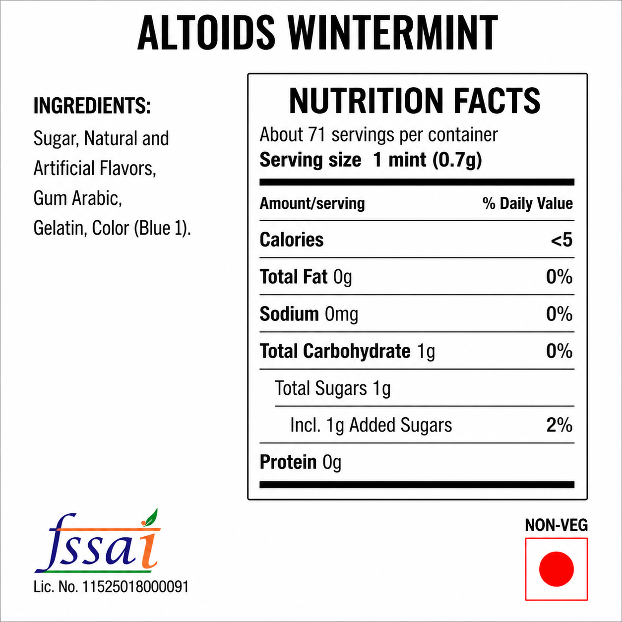 Altoid Wintergreen 50gm Imported From UK - Nosh Products