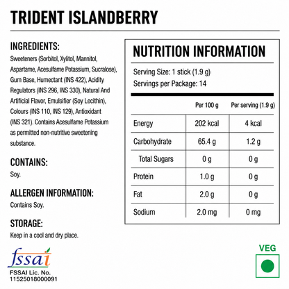 Trident Strawberry Twist Chewing Gum Imported From USA - Nosh Products