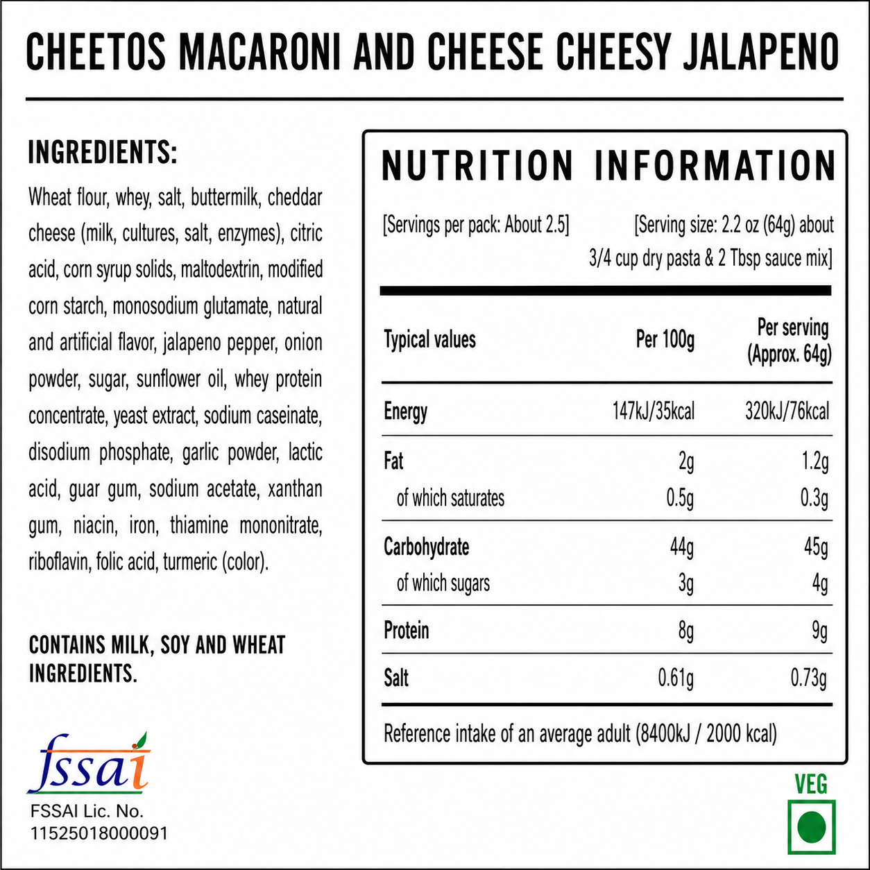 Cheetos Macaroni And Cheese Cheesy Jalapeno 164gm Imported From USA - Nosh Products