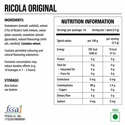 Ricola Original Mints 45gm Imported From UK - Nosh Products