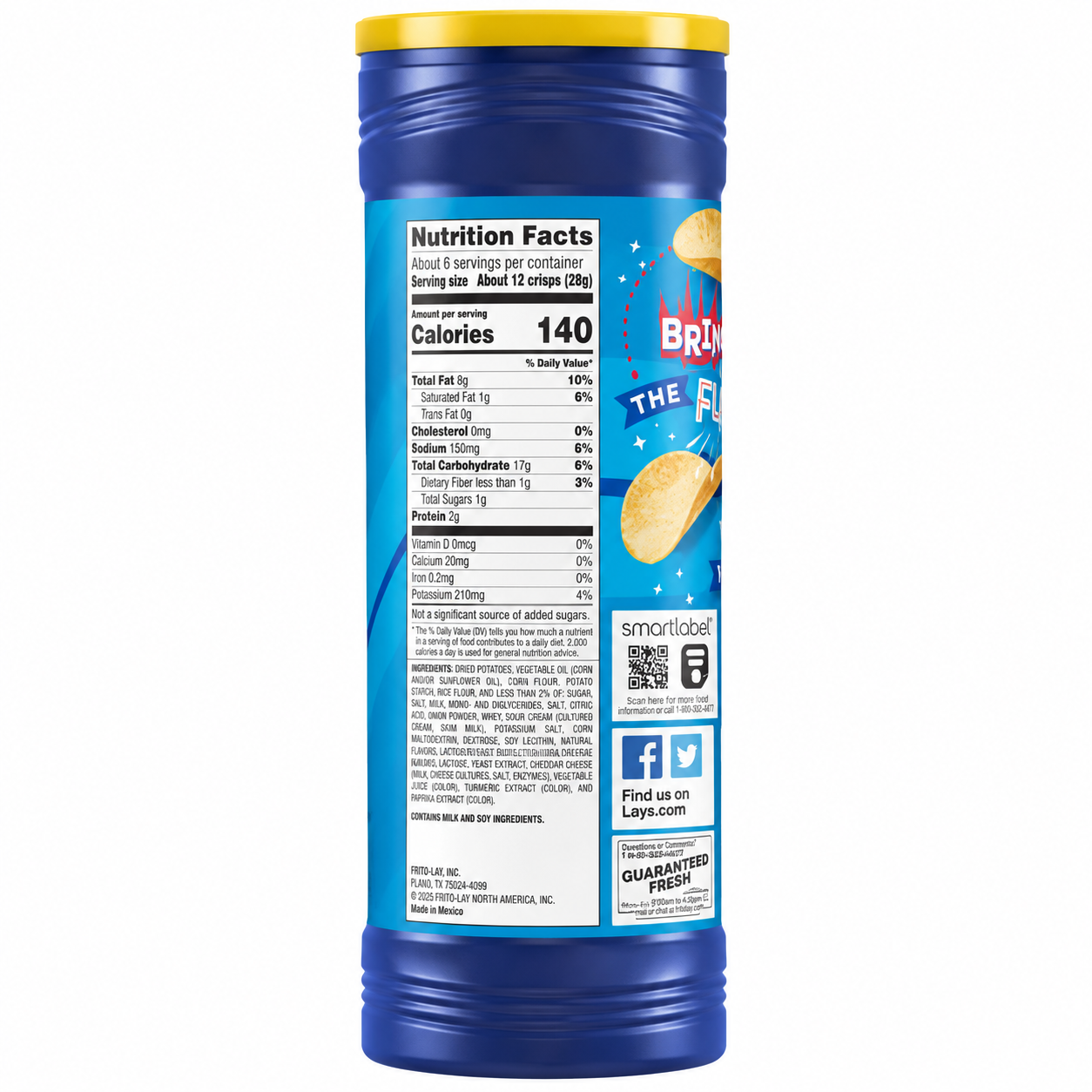 Lays Stax Salt And Vinegar Chips 155gm Imported From USA