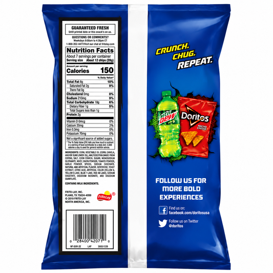 Doritos Cool Ranch Nachos 198gm Imported From USA - Nosh Products