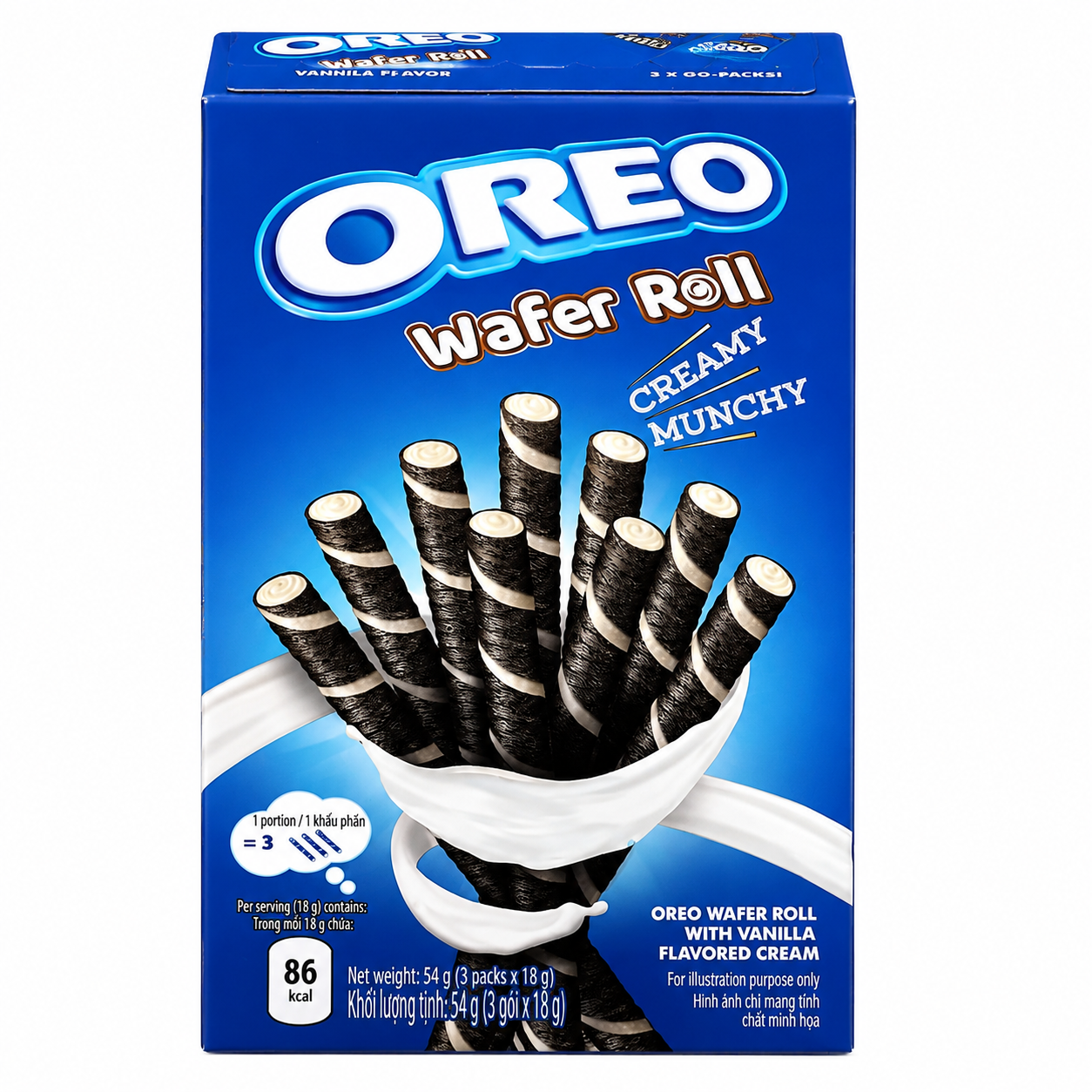 Oreo Dutch Wafer Roll Vanilla 50gm Imported From Asia