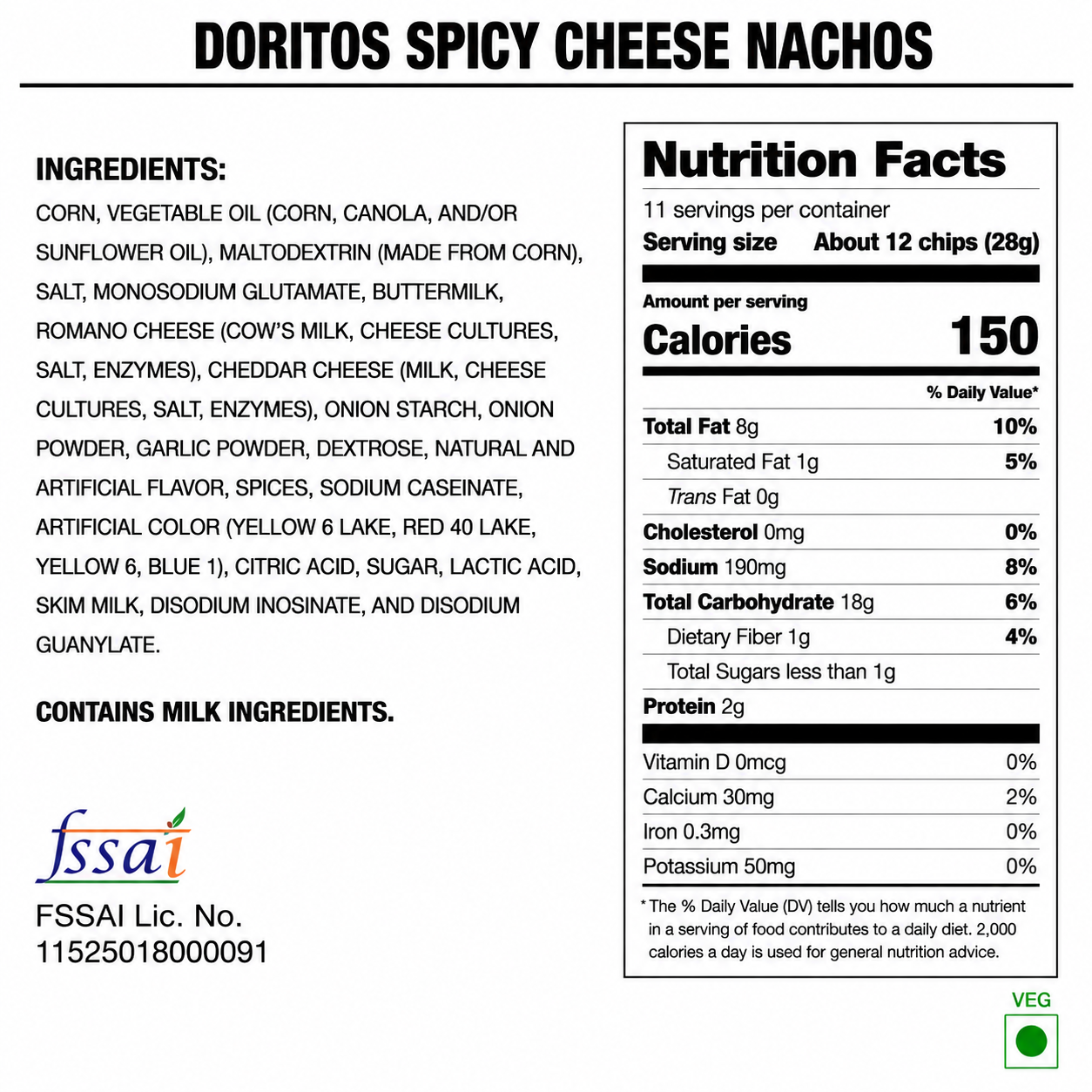 Doritos Spicy Cheese Nachos 311gm Imported From USA