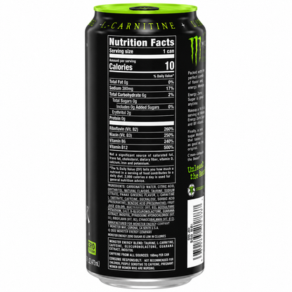Monster Energy Drink Black Zero Sugar 500ml (Pack Of 4) Imported From UK