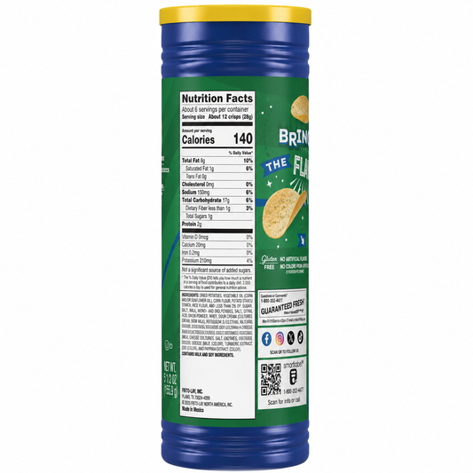 Lays Stax Sour Cream And Onion Chips 155gm Imported From USA