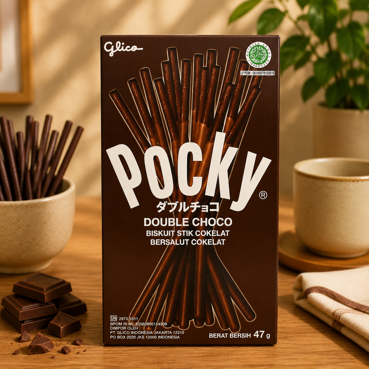Pocky Sticks Double Chocolate 47gm Imported From Asia