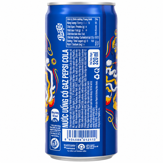 Pepsi Blue Soda 320ml Global Import - Nosh Products