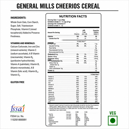 General Mills Cheerios Cereal 252gm Imported From USA - Nosh Products