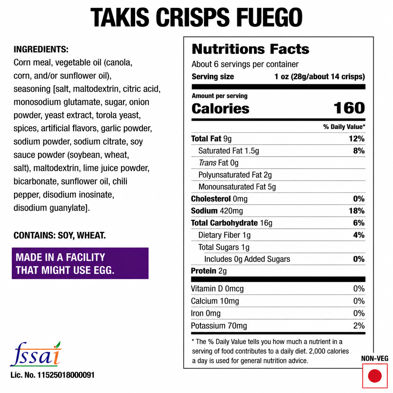 Takis Crisps Fuego 155gm Imported From Mexico - Nosh Products