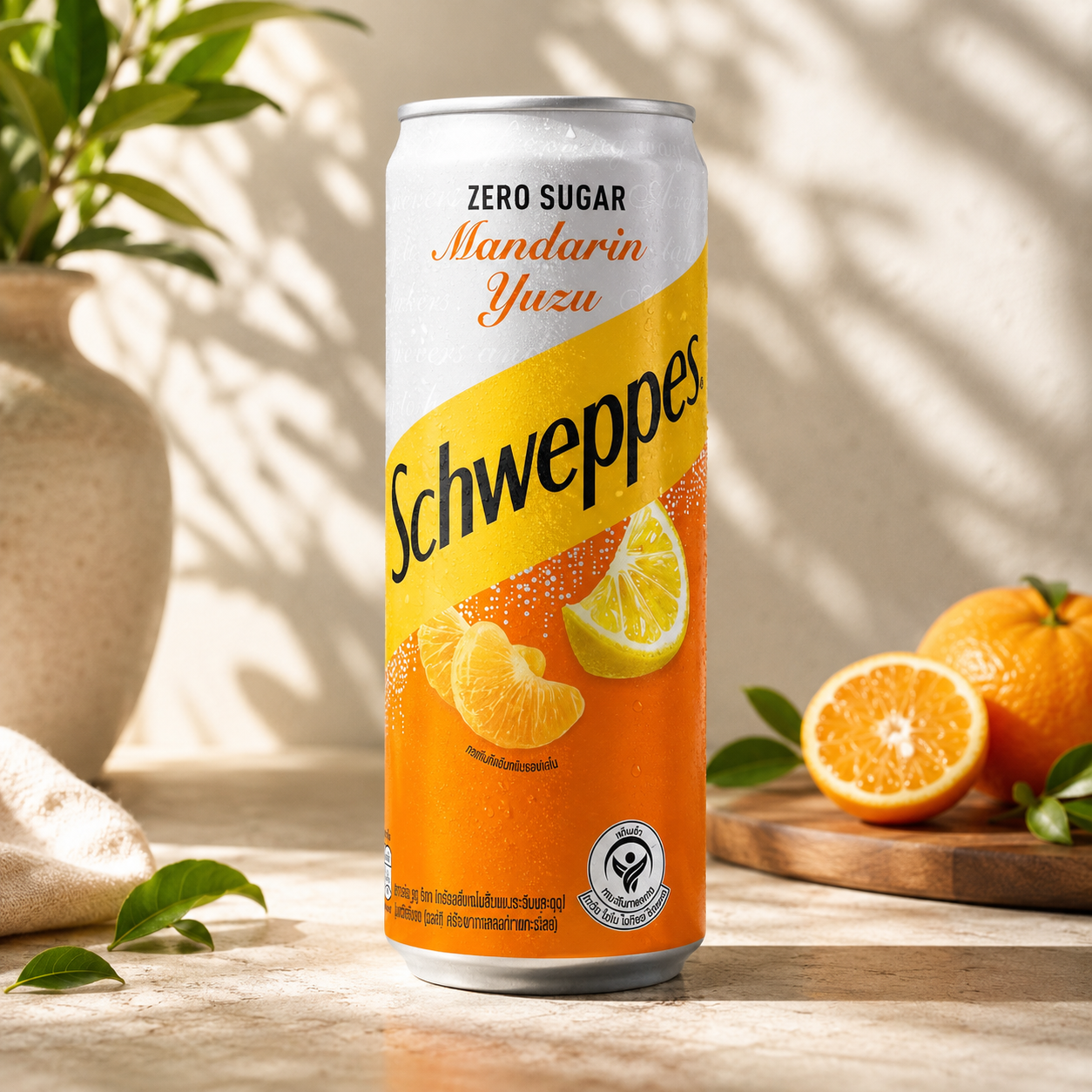 Schweppes Citrus Mandarin Yuzu Soda Zero Sugar 320ml Imported From UK - Nosh Products