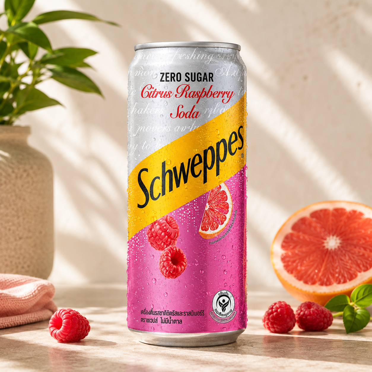 Schweppes Citrus Raspberry Soda Zero Sugar 320ml Imported From UK - Nosh Products