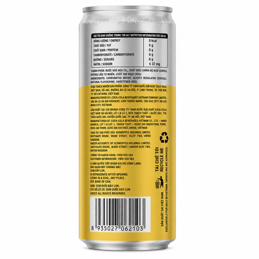 Schweppes Tonic Water Soda 330ml Imported From Asia - Nosh Products