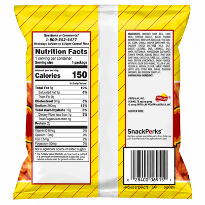 Chester's Fries Flaming Hot 170gm Imported From USA