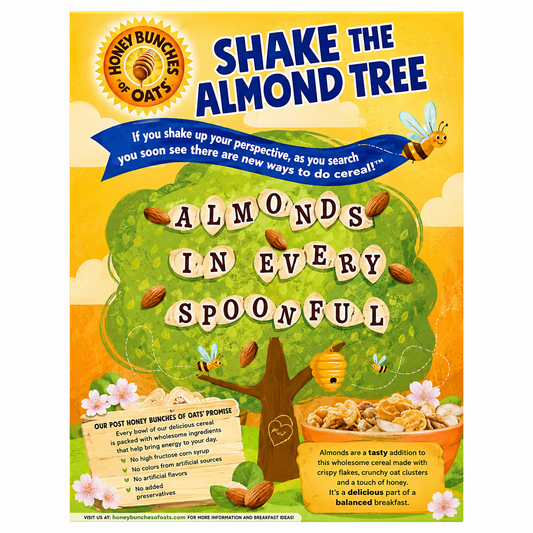 Post Honey Bunch Of Oats With Real Almonds Cereal 340gm Imported From USA - Nosh Products