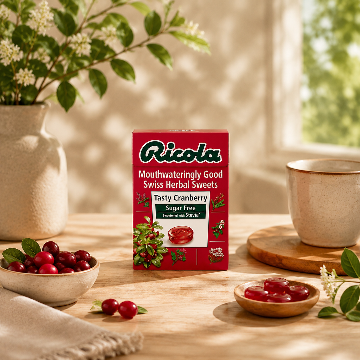Ricola Cranberry Mints 45gm Imported From UK - Nosh Products