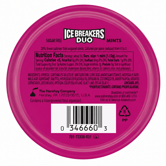 Icebreakers Mints Raspberry Mint 42gm Imported From USA - Nosh Products