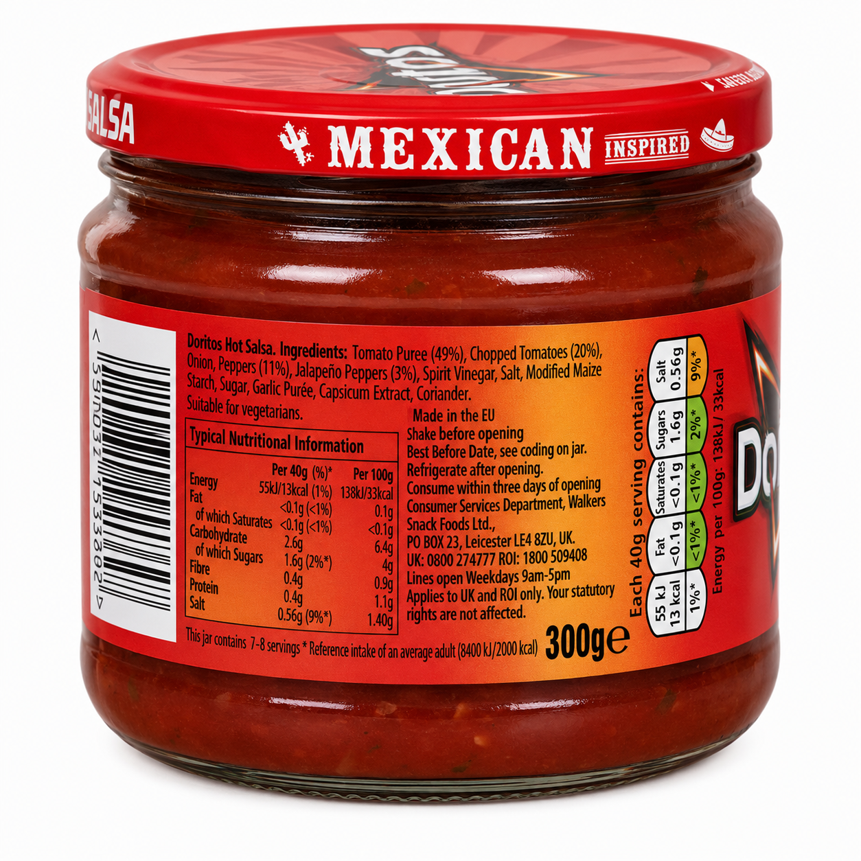 Doritos Hot Salsa Dip 300gm Imported From USA - Nosh Products