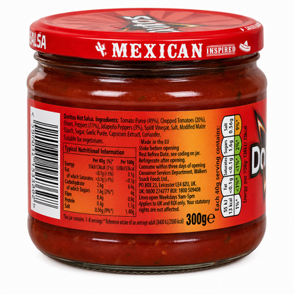 Doritos Hot Salsa Dip 300gm Imported From USA - Nosh Products